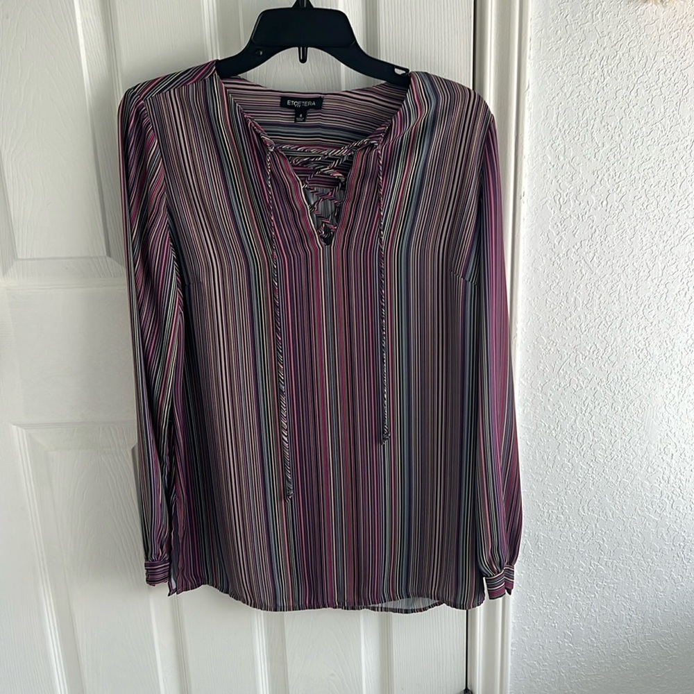 Striped Etcetera long sleeve top